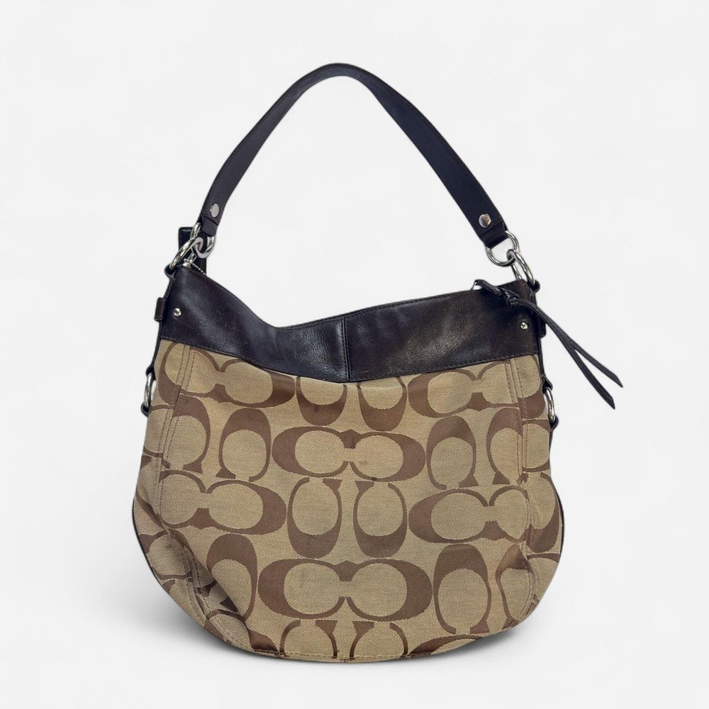 Coach Signature Zoe Hobo Bag Canvas